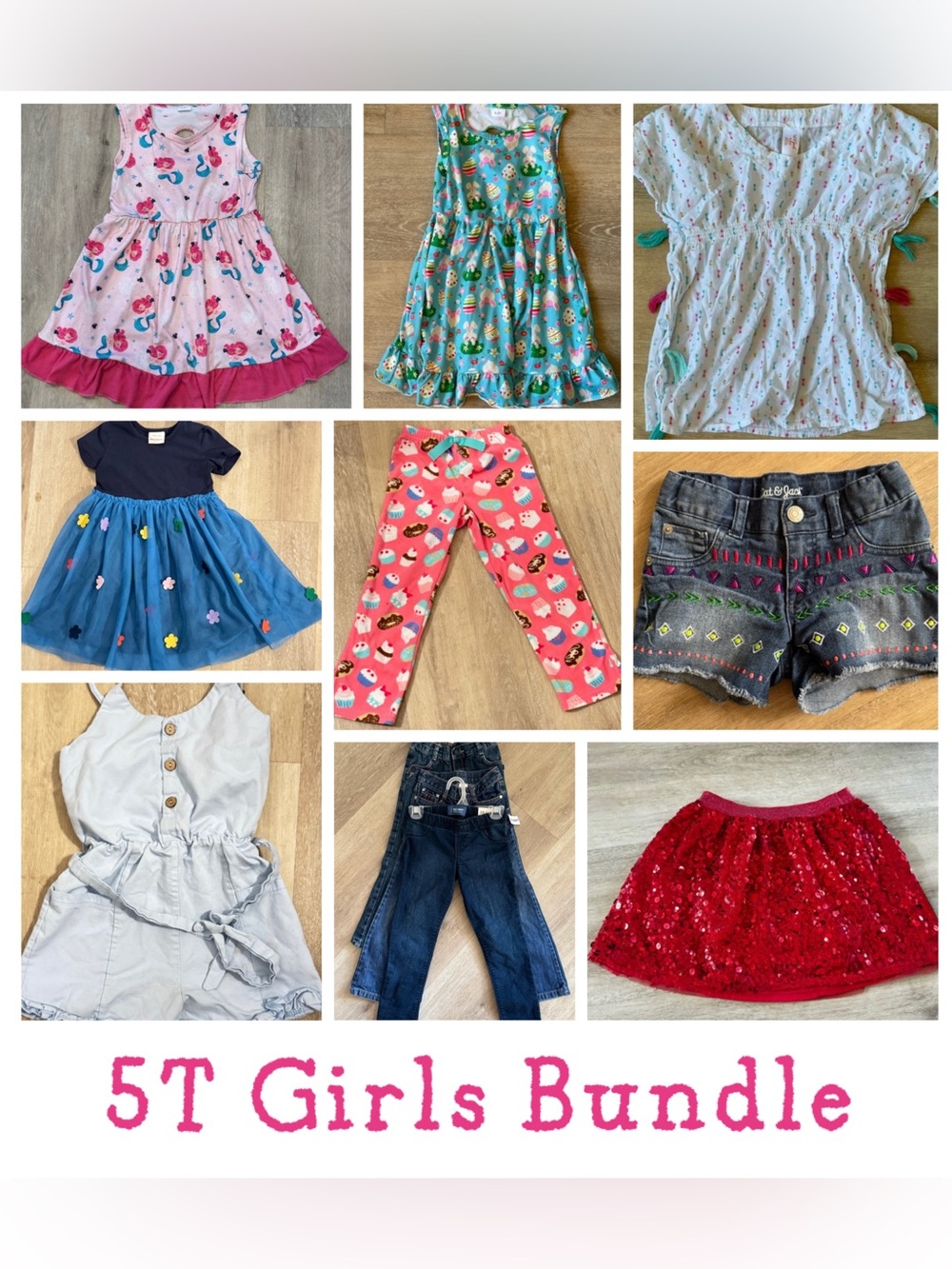 5T Girls Clothing Bundle | Shorts Dresses Rompers Skirts Tops Bottoms PJs